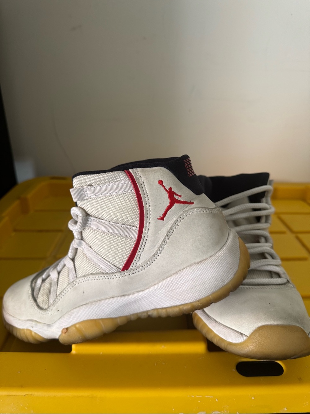 Jordan Kids' White and Red High-Top Sneakers